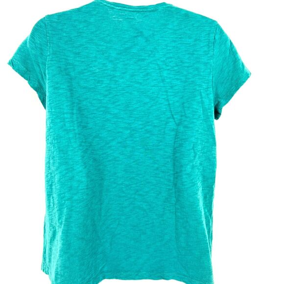 Soft Surrounding LOVE Embroidered Floral Teal Graphic Tee Size SP - Picture 3 of 9